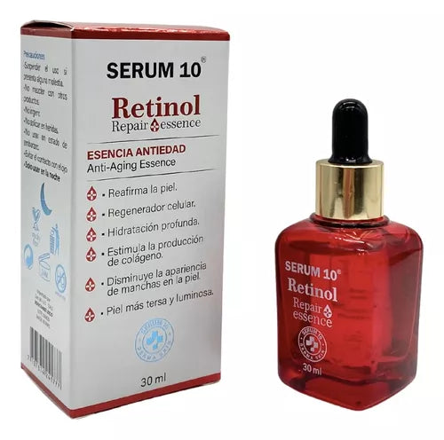 ✨SERUM 10 RETINOL: Dile Adiós a las Arrugas, Marcas de Acné, Manchas y Dile Hola a  Una Piel Perfecta!✨